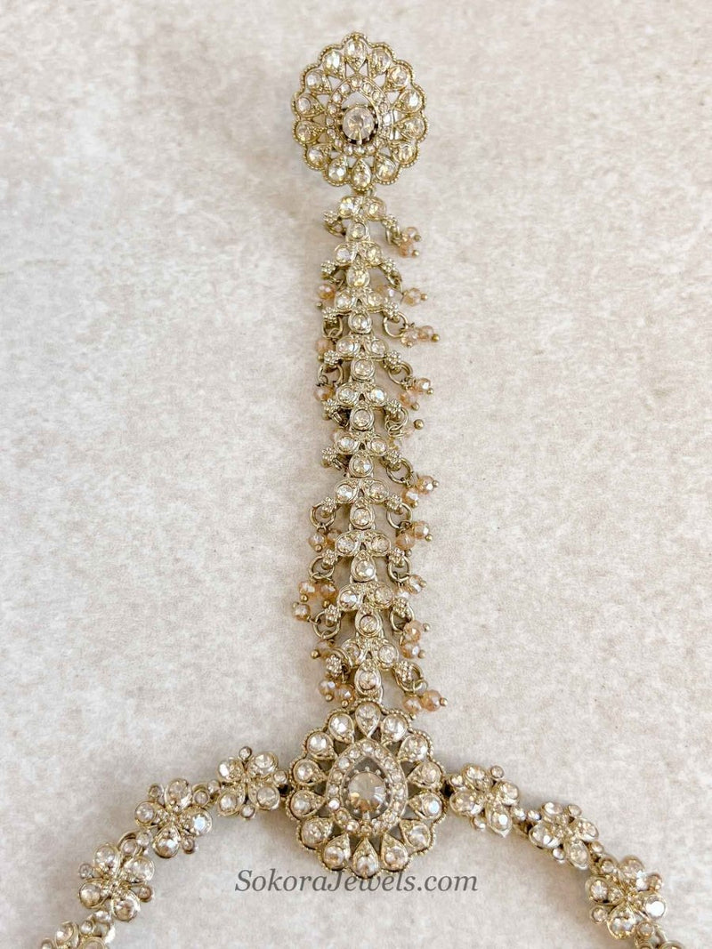 Golden Crystal Hand harness - SOKORA JEWELSGolden Crystal Hand harness