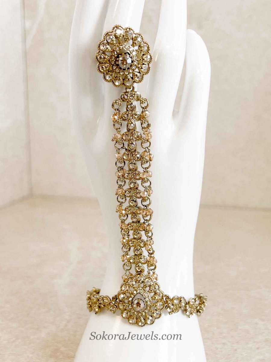 Golden Crystal Hand harness - SOKORA JEWELSGolden Crystal Hand harness