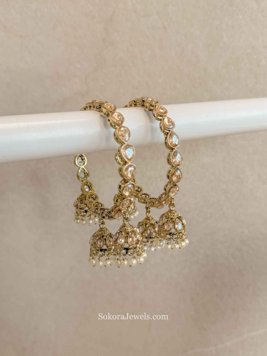 Golden Jhumka Bangles - SOKORA JEWELSGolden Jhumka BanglesBANGLES
