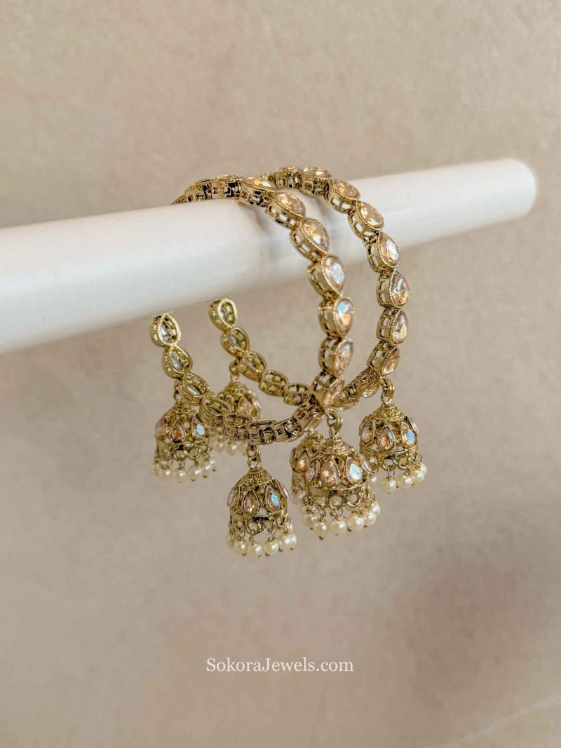 Golden Jhumka Bangles - SOKORA JEWELSGolden Jhumka BanglesBANGLES