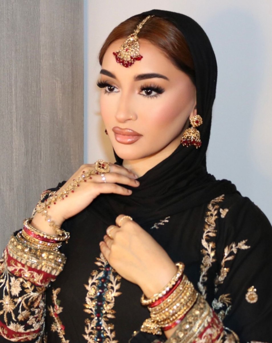 Golden Jhumka Earrings and Tikka Set - SOKORA JEWELSGolden Jhumka Earrings and Tikka Set