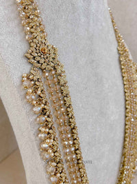 Golden Long Haar Mala Necklace - SOKORA JEWELSGolden Long Haar Mala Necklace