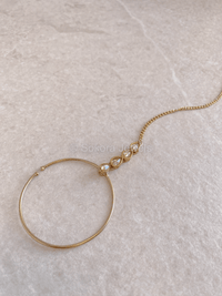 Golden Nose ring - Slide type - SOKORA JEWELSGolden Nose ring - Slide type