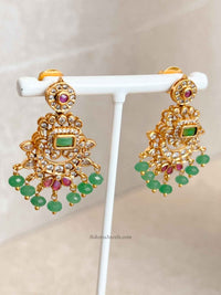 Green and Ruby Heritage Pendant Necklace Set - SOKORA JEWELSGreen and Ruby Heritage Pendant Necklace SetNECKLACE SETS