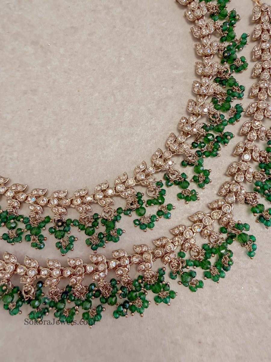 Green Bead Anklets - SOKORA JEWELSGreen Bead Anklets