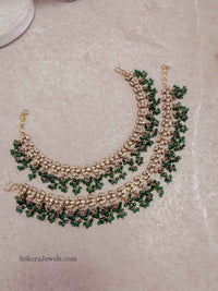 Green Bead Anklets - SOKORA JEWELSGreen Bead Anklets