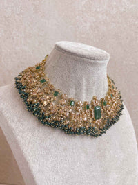 Green Bridal Set with Jhumar - SOKORA JEWELSGreen Bridal Set with Jhumarcustom