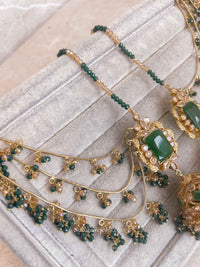 Green Bridal Set with Jhumar - SOKORA JEWELSGreen Bridal Set with Jhumarcustom