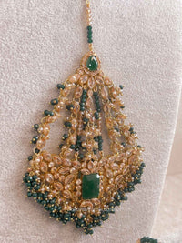 Green Bridal Set with Jhumar - SOKORA JEWELSGreen Bridal Set with Jhumarcustom