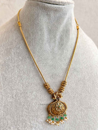 Green Heritage Simple Pendant Necklace Set - SOKORA JEWELSGreen Heritage Simple Pendant Necklace SetNECKLACE SETS