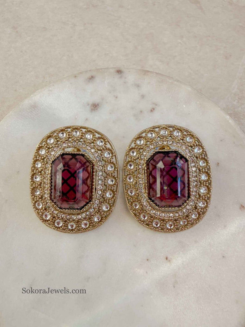 Green OverSized Studs - SOKORA JEWELSGreen OverSized Studsstuds and tops