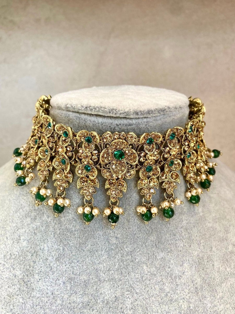 Green Yusra Choker ONLY - SOKORA JEWELSGreen Yusra Choker ONLY