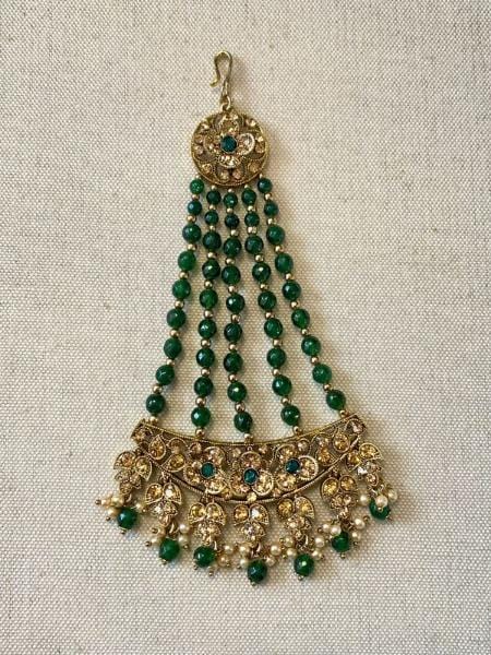 Green Yusra Jhumar - SOKORA JEWELSGreen Yusra Jhumar