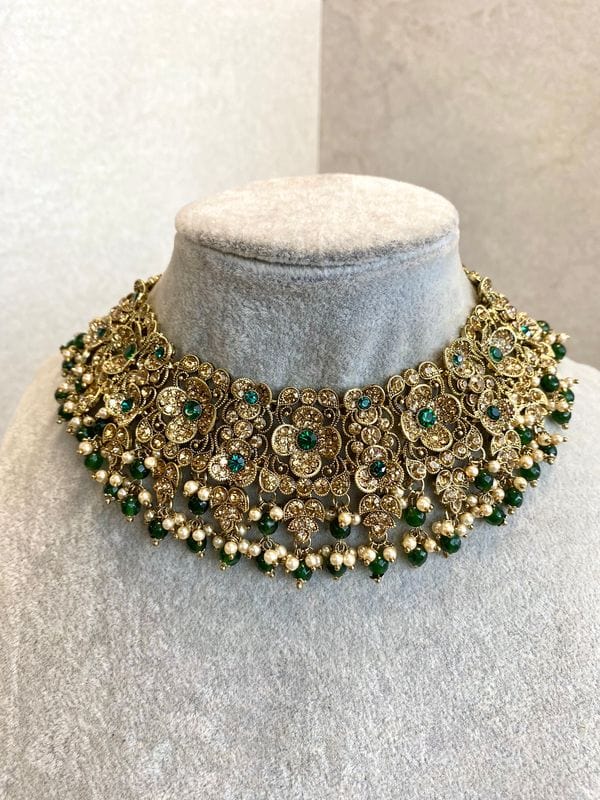 Green Yusra Necklace ONLY - SOKORA JEWELSGreen Yusra Necklace ONLY