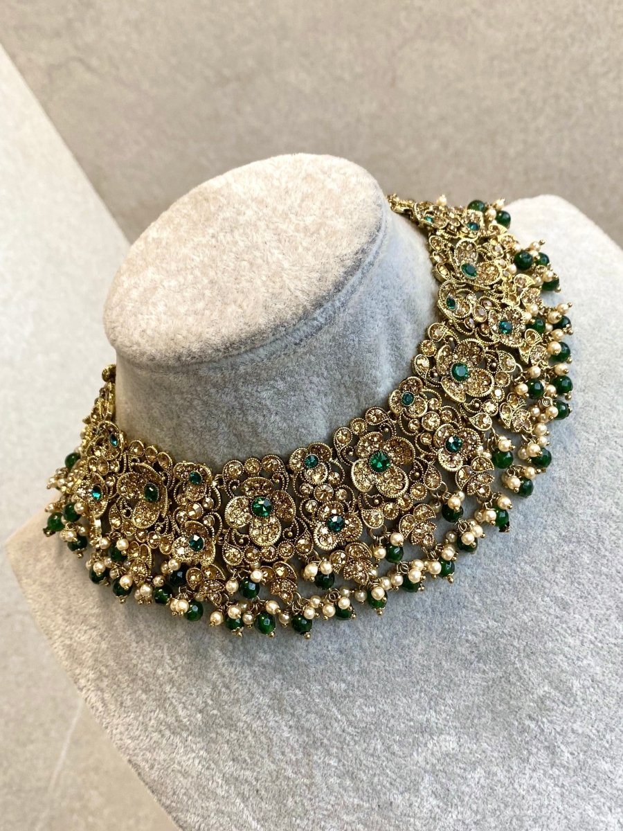 Green Yusra Necklace ONLY - SOKORA JEWELSGreen Yusra Necklace ONLY