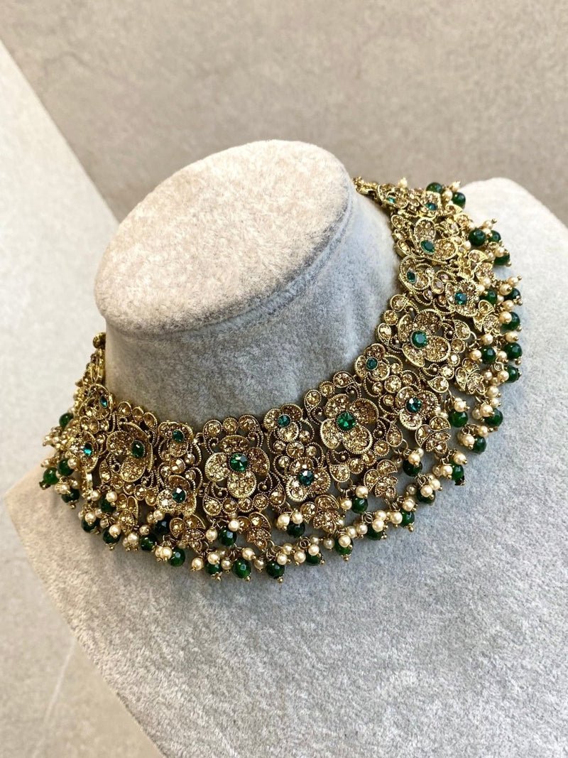 Green Yusra Necklace ONLY - SOKORA JEWELSGreen Yusra Necklace ONLY