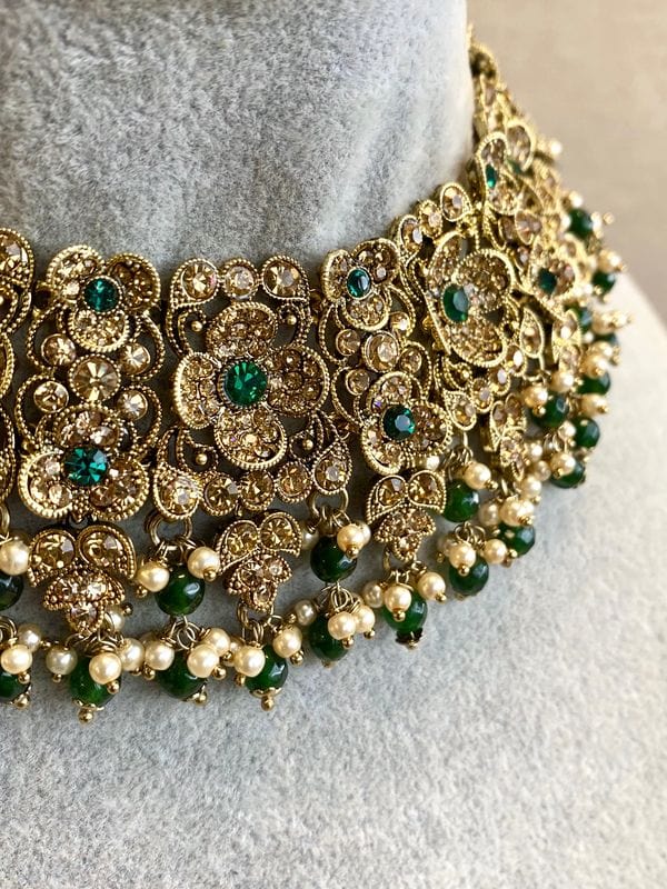 Green Yusra Necklace ONLY - SOKORA JEWELSGreen Yusra Necklace ONLY