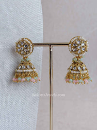 Gulnaar Faux Kundan Choker Set with Jhumkas - SOKORA JEWELSGulnaar Faux Kundan Choker Set with Jhumkas