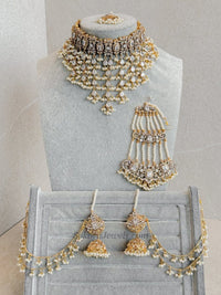 Gulnaaz Pearl Bridal Choker Set - SOKORA JEWELSGulnaaz Pearl Bridal Choker SetNECKLACE SETS