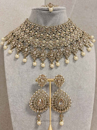 Gulnara Bridal Necklace set - Golden - SOKORA JEWELSGulnara Bridal Necklace set - Golden