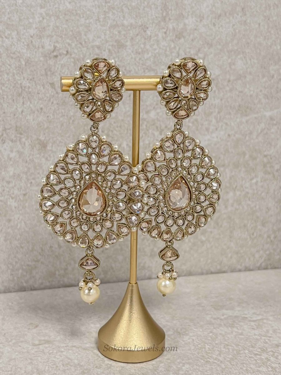 Gulnara Bridal Necklace set - Golden - SOKORA JEWELSGulnara Bridal Necklace set - Golden
