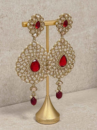 Gulnara Bridal Necklace set - Maroon - SOKORA JEWELSGulnara Bridal Necklace set - Maroon