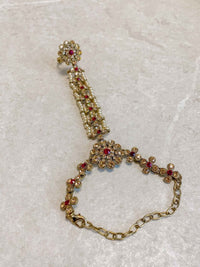 Hand Harness - Maroon - SOKORA JEWELSHand Harness - Maroon