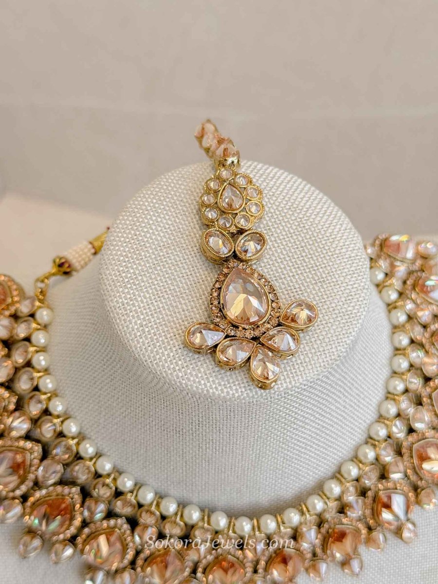 Hawwa Antique Gold Choker Set - SOKORA JEWELSHawwa Antique Gold Choker SetNECKLACE SETS