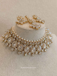 Hawwa Antique Gold Choker Set - SOKORA JEWELSHawwa Antique Gold Choker SetNECKLACE SETS
