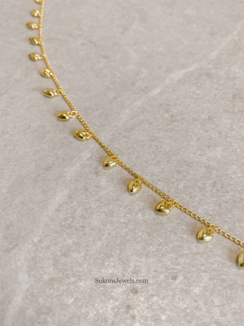 Heart Charm Hair Plait chain - SOKORA JEWELSHeart Charm Hair Plait chain