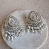 Heera Flat Earrings - Silver - SOKORA JEWELSHeera Flat Earrings - Silver