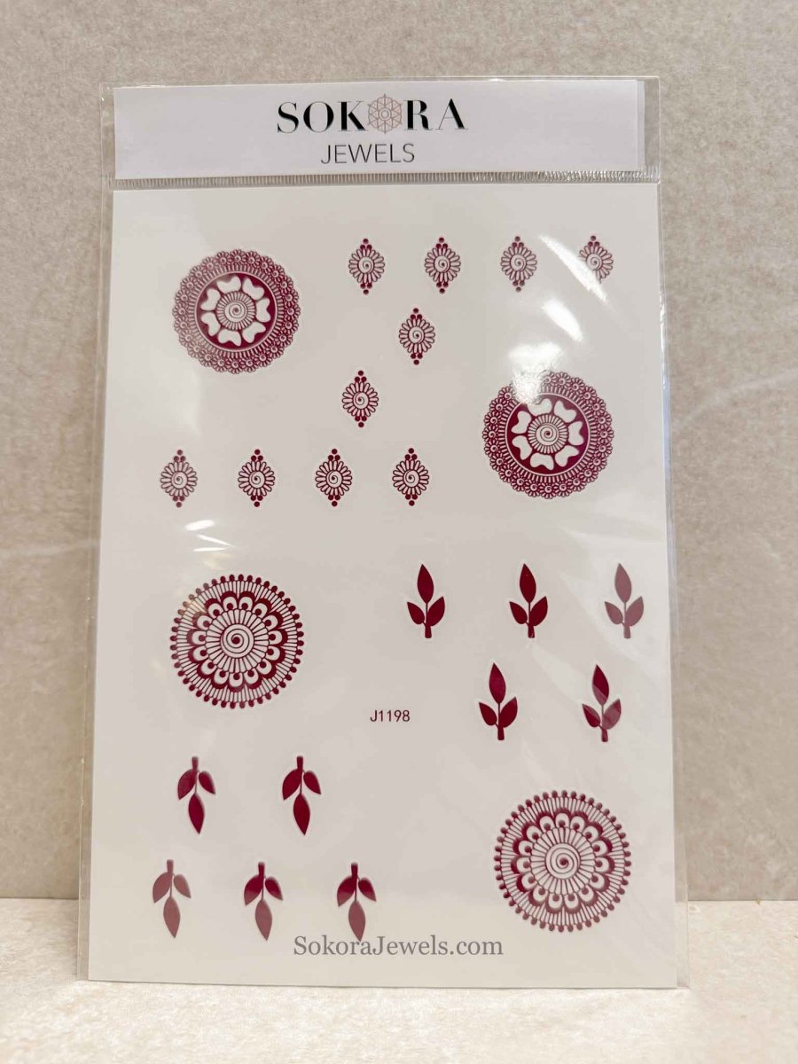 Henna/ Mendhi Temporary Tattoo: Small Mandala (Both Hands) - SOKORA JEWELSHenna/ Mendhi Temporary Tattoo: Small Mandala (Both Hands)