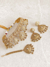 Heritage Gold High Choker Set - SOKORA JEWELSHeritage Gold High Choker SetNECKLACE SETS