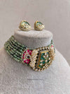 Heritage Meenakari Kundan Choker Set - SOKORA JEWELSHeritage Meenakari Kundan Choker Set