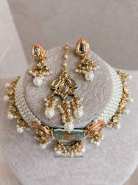 Heritage Meenakari Kundan Choker Sets - 3 Colours - SOKORA JEWELSHeritage Meenakari Kundan Choker Sets - 3 Colours