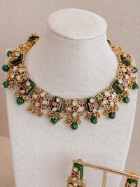 Heritage Necklace Set – Ruby, Emerald & Kundan - SOKORA JEWELSHeritage Necklace Set – Ruby, Emerald & Kundan