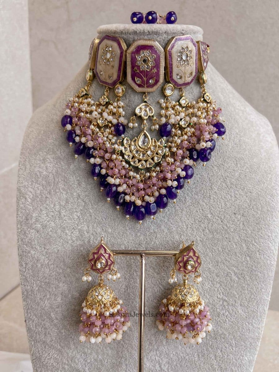 Heritage Statement Kundan Choker Set - SOKORA JEWELSHeritage Statement Kundan Choker Set