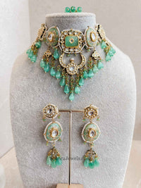 Heritage Statement Style Kundan Choker Set - SOKORA JEWELSHeritage Statement Style Kundan Choker Set