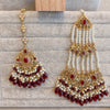 Hiba Bridal Choker Set - Maroon - SOKORA JEWELSHiba Bridal Choker Set - Maroon