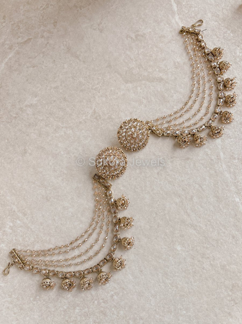 Hina Jhumka detail earrings - Champagne - SOKORA JEWELSHina Jhumka detail earrings - ChampagneEARRINGS