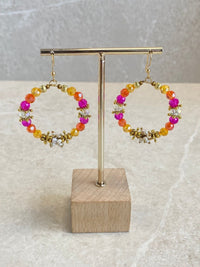 Hot Pink & Orange Hoops - SOKORA JEWELSHot Pink & Orange Hoops