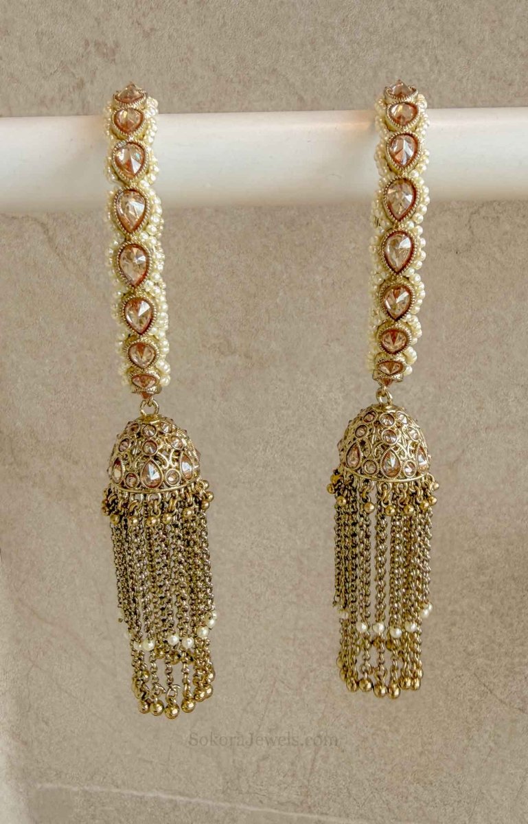 Husna Luxury Jhumka Tassel Bridal Bangles - SOKORA JEWELSHusna Luxury Jhumka Tassel Bridal Bangles