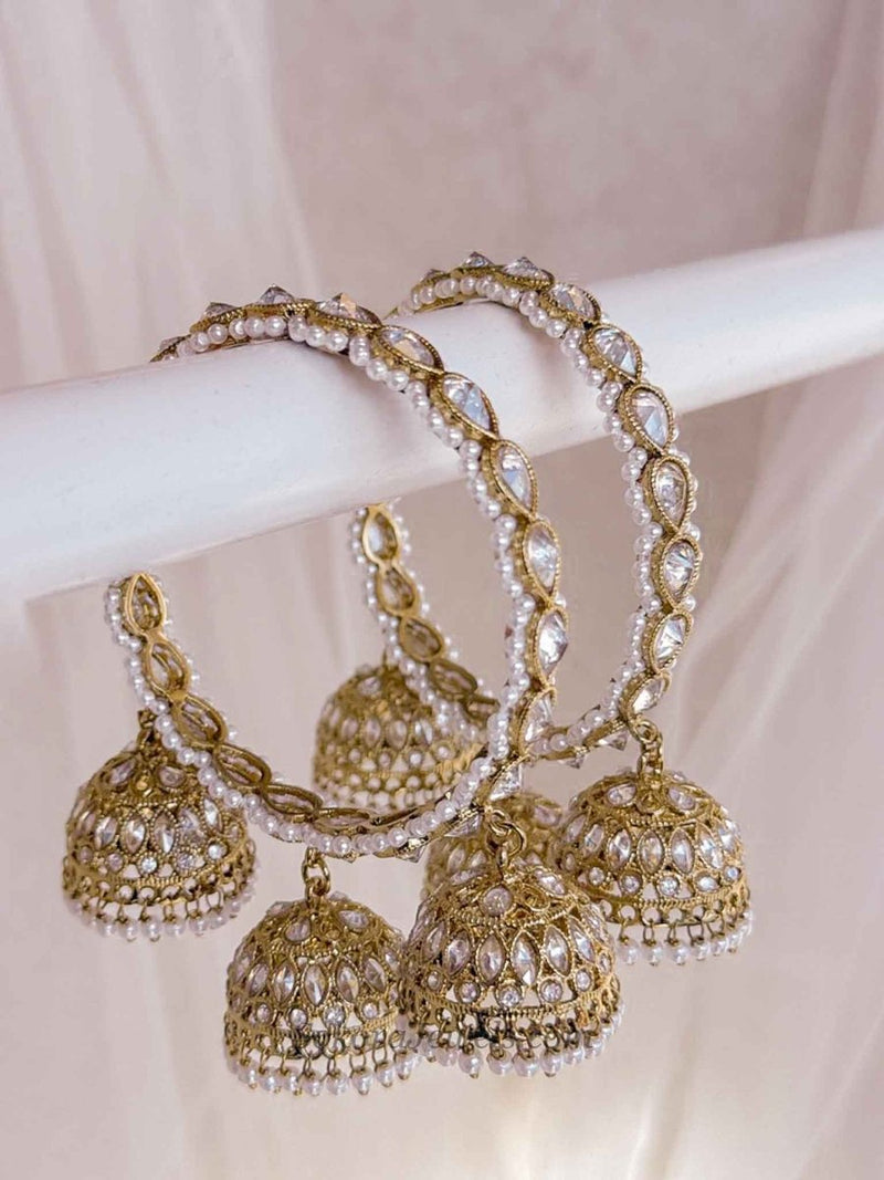 Husna Triple Jhumka Bangles - SOKORA JEWELSHusna Triple Jhumka BanglesBANGLES