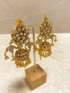 Antique Gold Jhumka Earrings - Honey Gold
