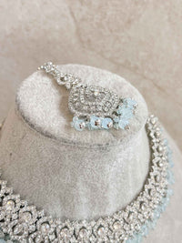 Ice Blue & Silver Necklace set - SOKORA JEWELSIce Blue & Silver Necklace set