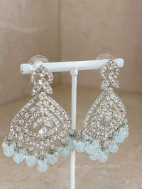 Ice Blue & Silver Necklace set - SOKORA JEWELSIce Blue & Silver Necklace set