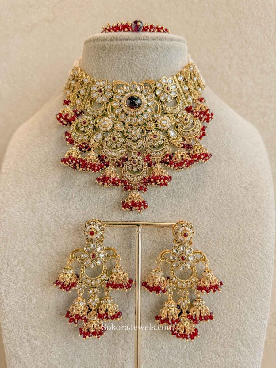 Iman Faux Kundan Choker Set - SOKORA JEWELSIman Faux Kundan Choker Set