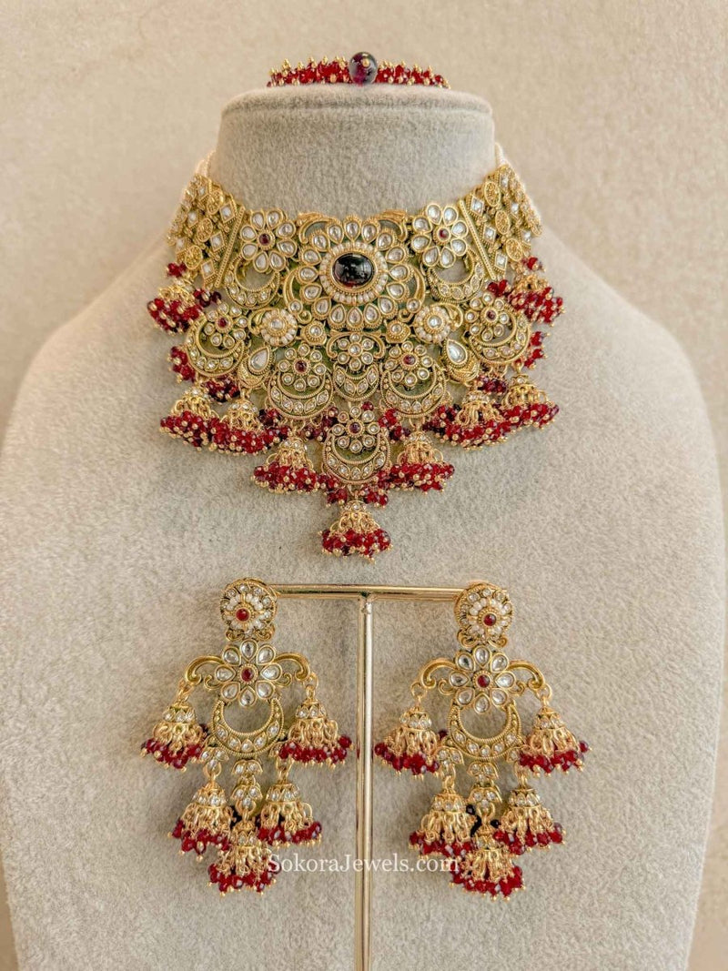 Iman Faux Kundan Choker Set - SOKORA JEWELSIman Faux Kundan Choker Set