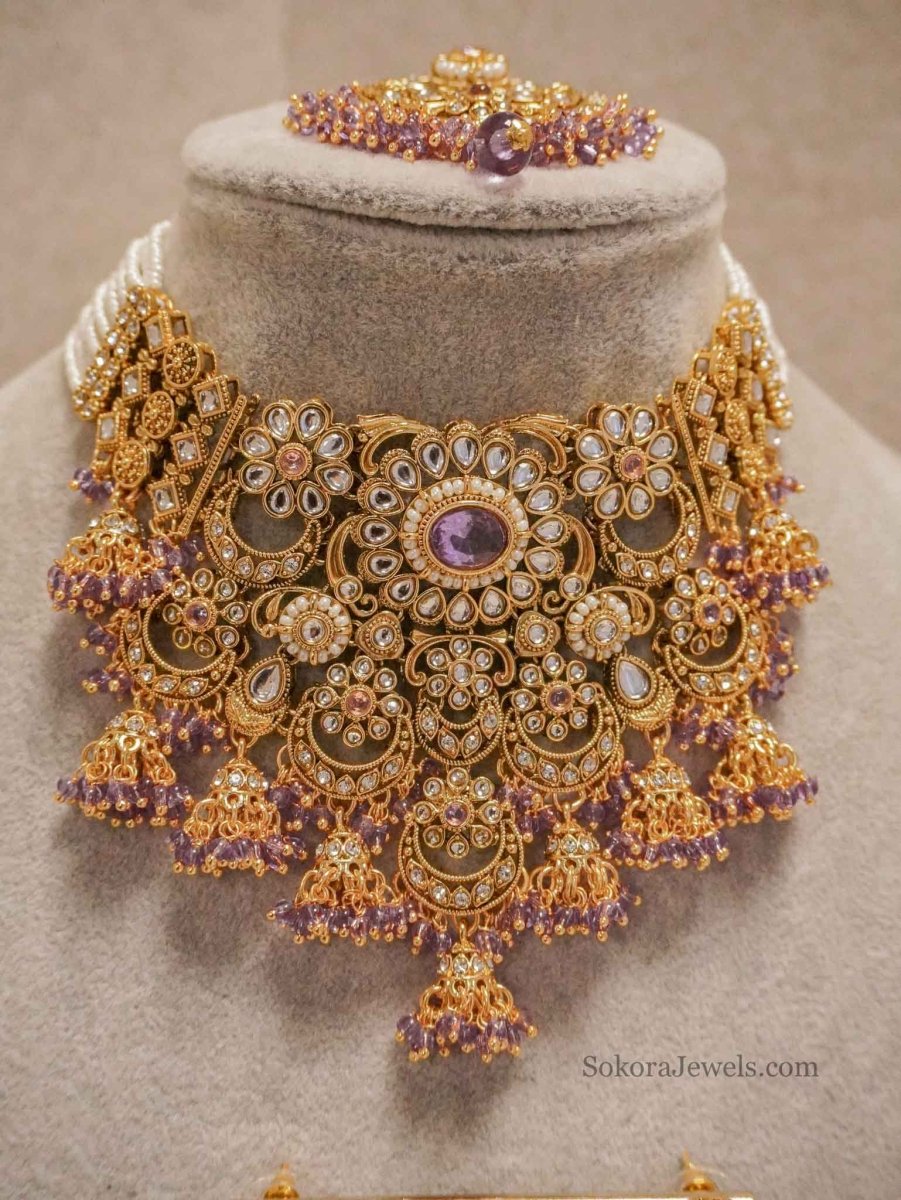 Iman Faux Kundan Choker Set - SOKORA JEWELSIman Faux Kundan Choker Set