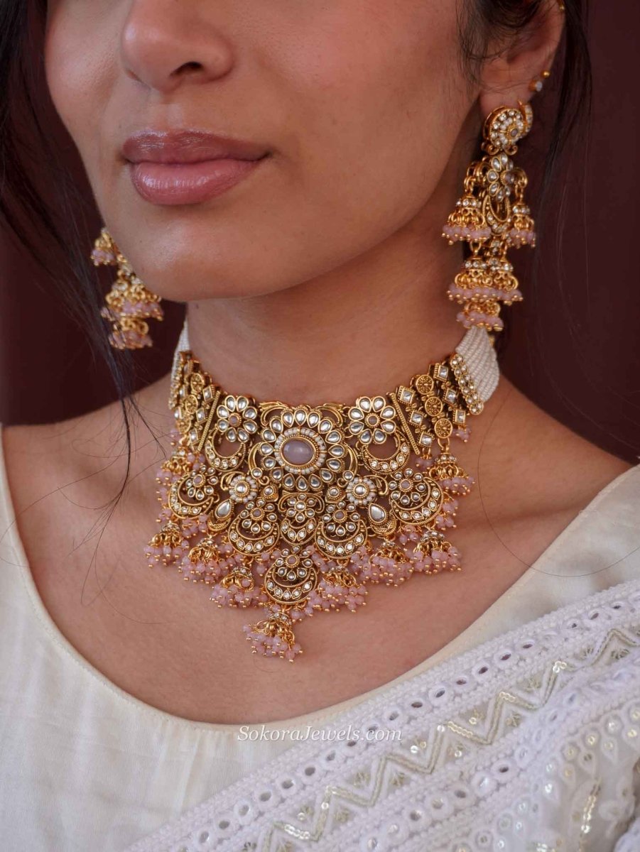 Iman Faux Kundan Choker Set - SOKORA JEWELSIman Faux Kundan Choker Set